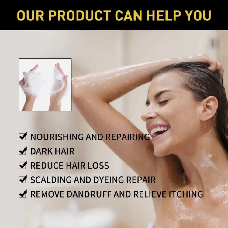 BTL 3 in 1 Hair Dye Shampoo Plants Ingredients Instant Color - Black 500ml