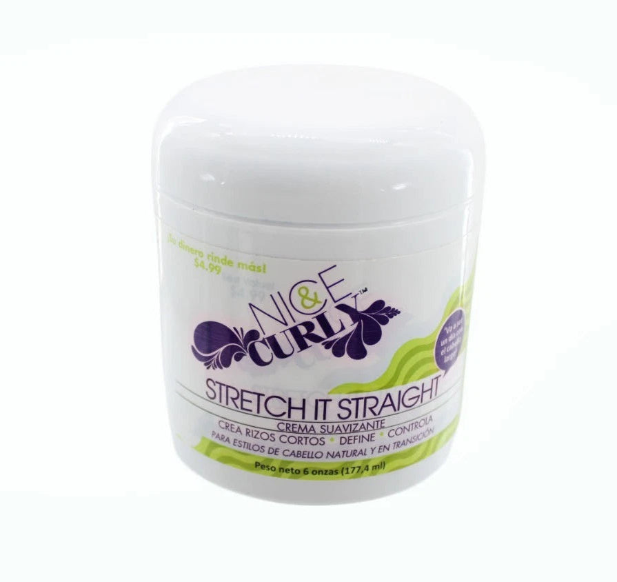 Hair Cream Nice and Curly Stretch It Straight Smoothing Cream, 6oz